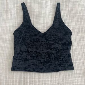 Black velvet tank top